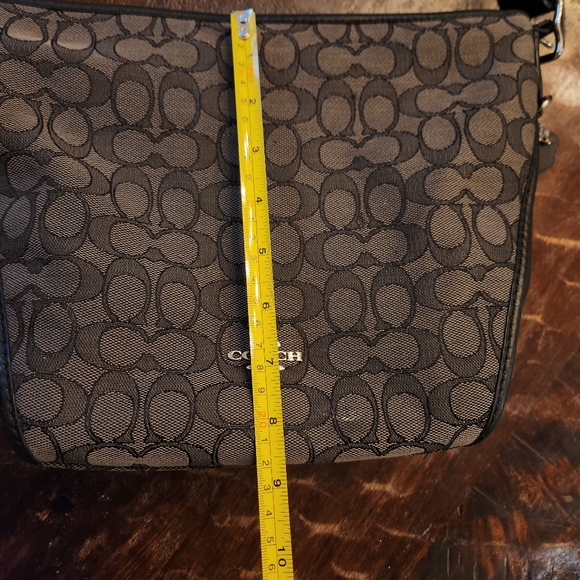 COACH SIGNATURE SMALL DUFFLETTE SMOKE BLACK MULTI JACQUARD & LEATHER - Picture 10 of 12